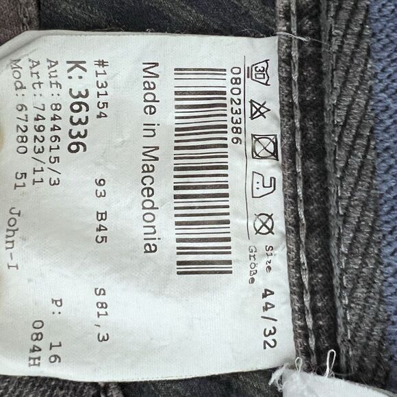Hiltl Trousers Jeans Mens Size 44 Gray Ultimate Stretch Denim Straight Relaxed - Picture 10 of 14